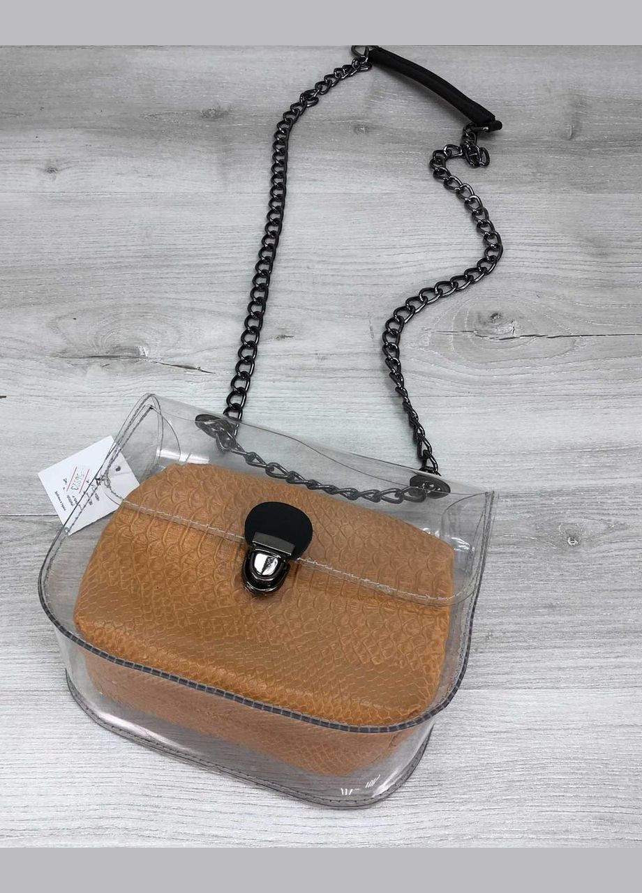 Женская сумка «Селена» с горчичной косметичкой (никель) Guris (354722220)