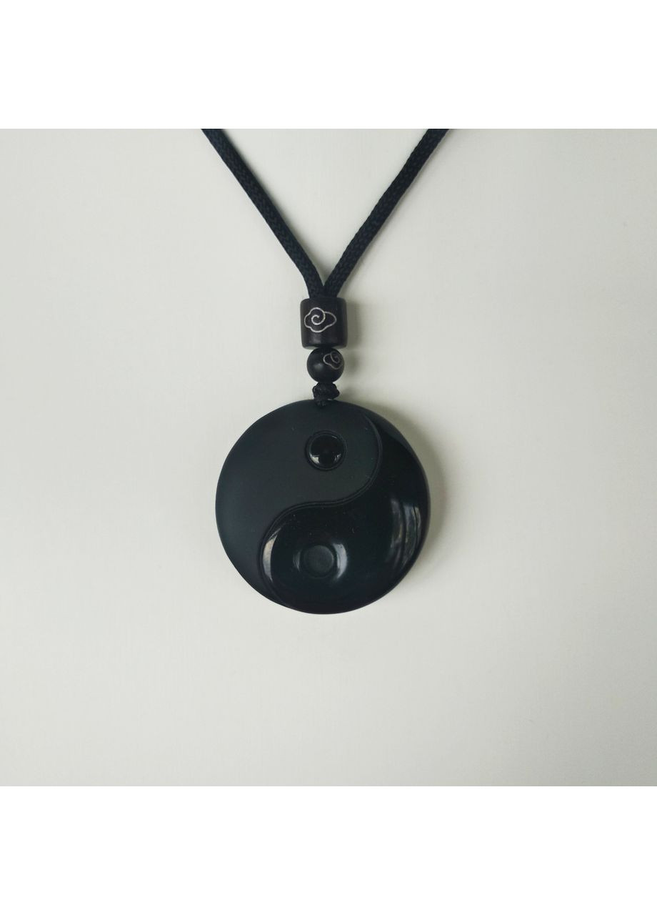 Кулон – амулет "Инь - Янь" из камня обсидиан Atak (370672518)