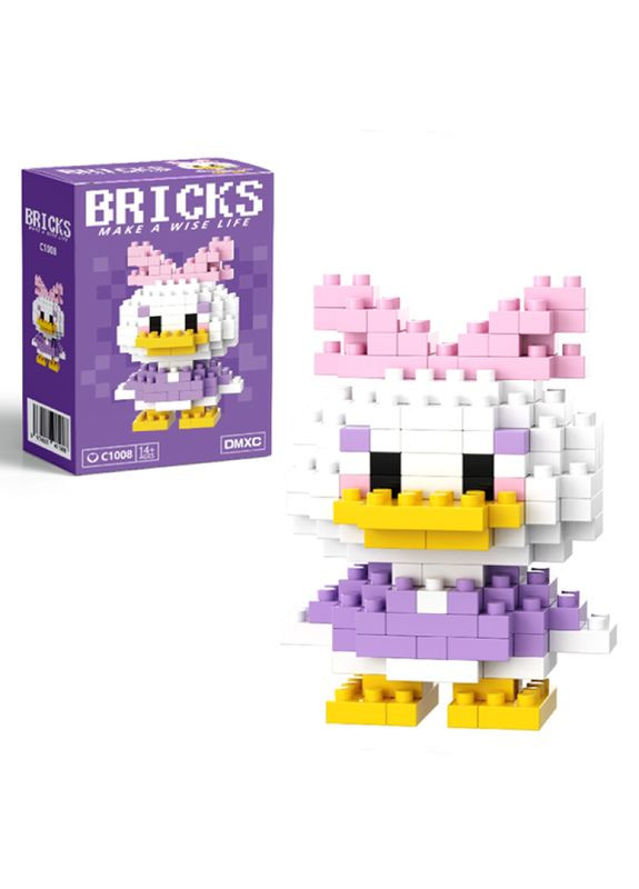 Конструктор фігурка BRICKS пікселі Дейзі Дак 133 деталей No Brand (332183732)