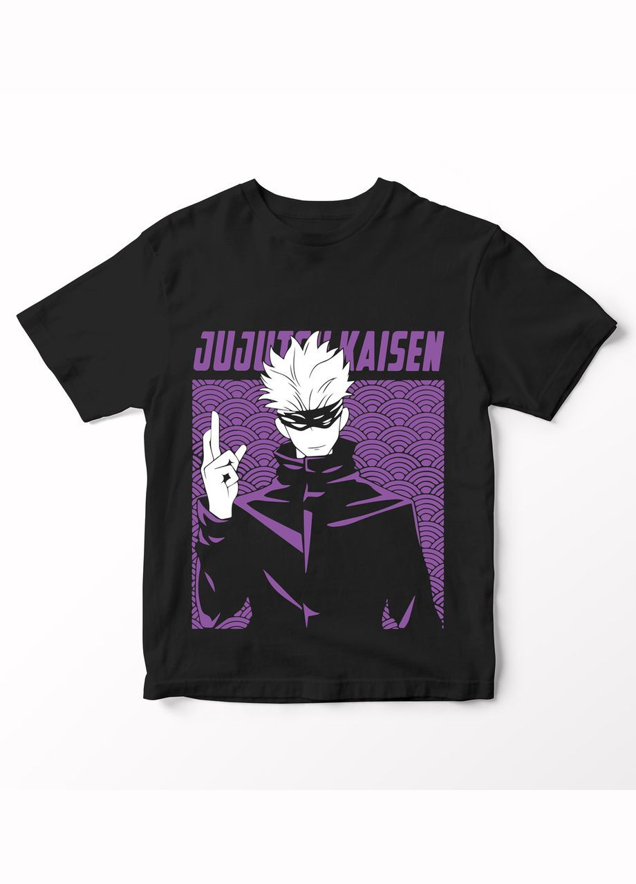 Черная футболка с аниме принтом магическая битва-53 No Brand