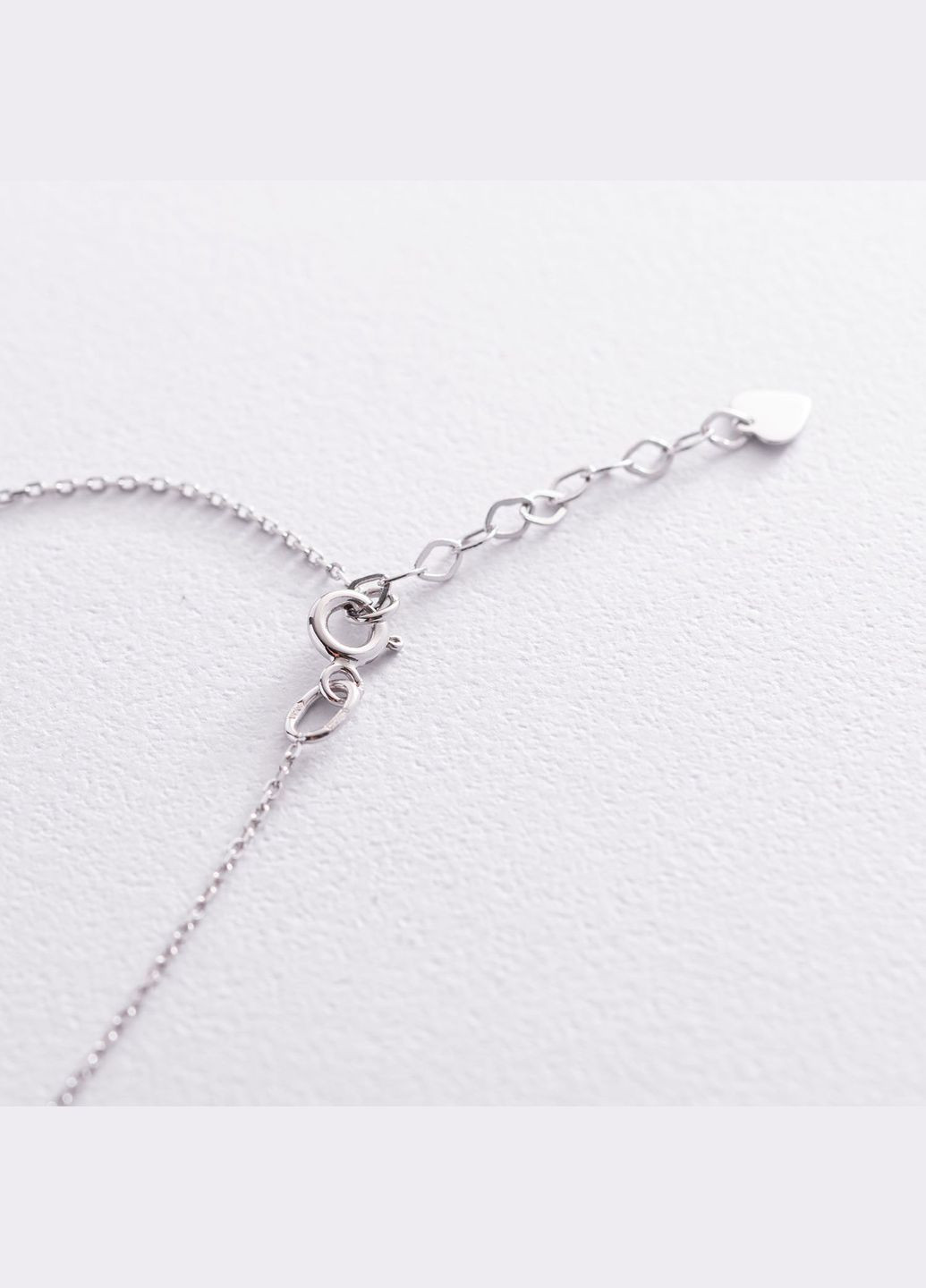 Колье Ласточка в белом золоте (фианит) кол01920 45 Oniks (264022894)