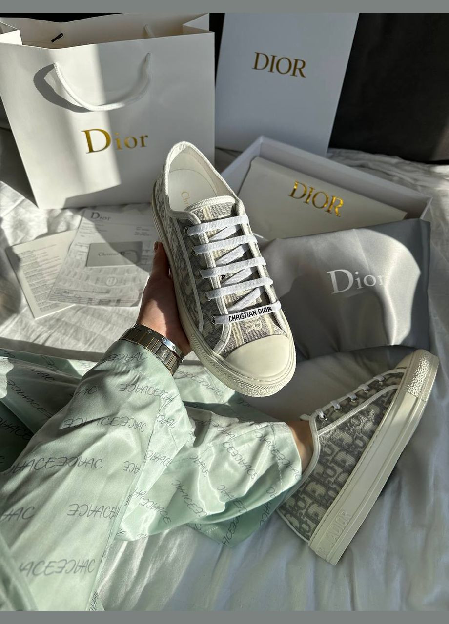 Серые кеды Vakko Dior Sneakers Low Grey Premium