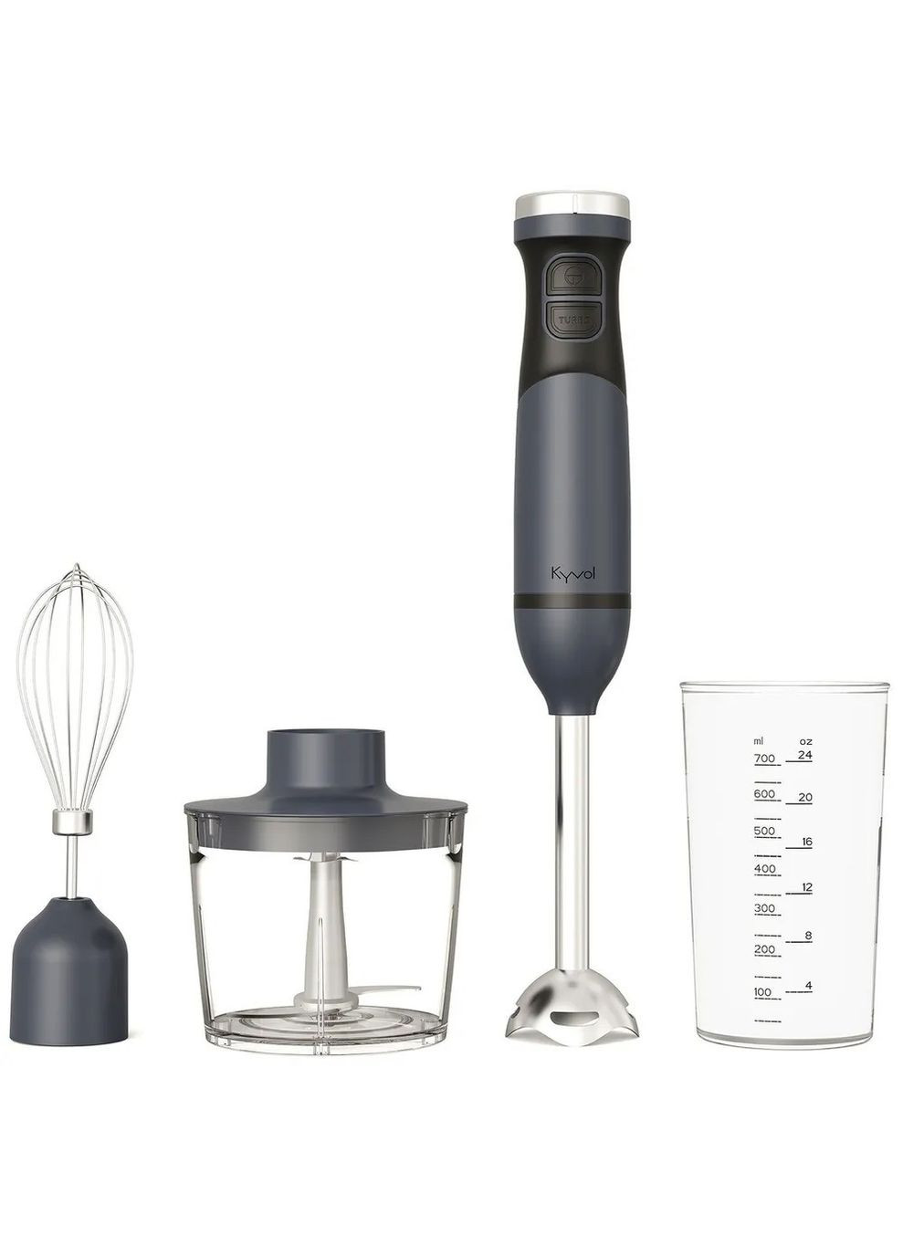 Блендер HB080 ручной/ 600Вт/ 2 скорост./чаша для смешивания/ мультиизмельчитель/ Kyvol (347174154)