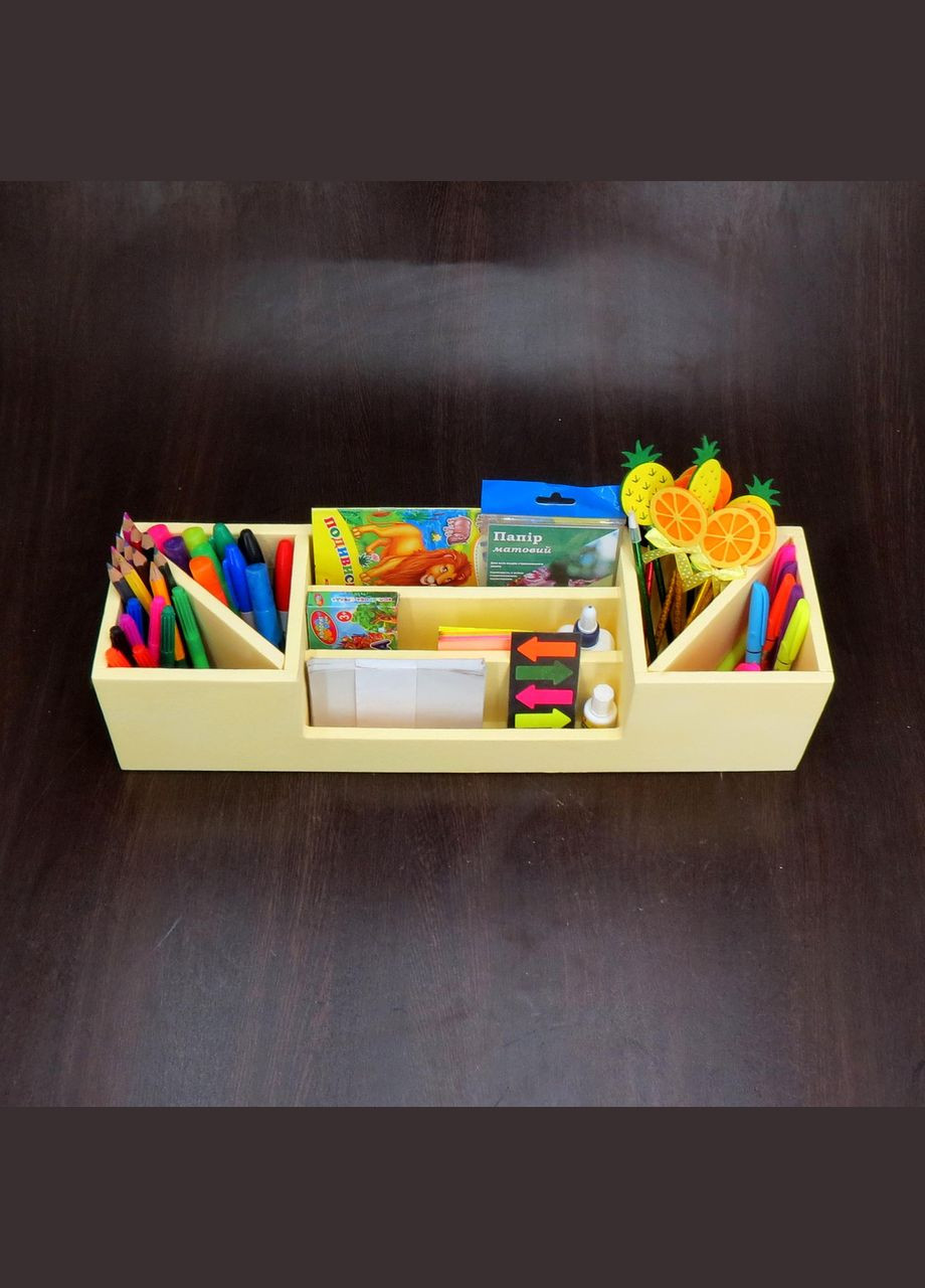 Органайзер настільний з дерева Колумбус лимонад (КНЦ-002851) No Brand (328226087)