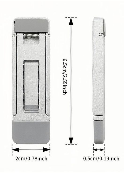 Складна алюмінієва підставка для телефону ноутбука з клейким кріпленням і регулюванням кута 1шт No Brand (365797655)