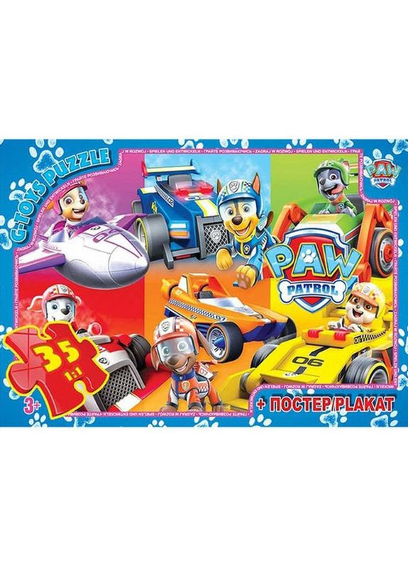 Дитячий пазл "Paw Patrol" PW08903 постер 35 елементів No Brand (354747669)