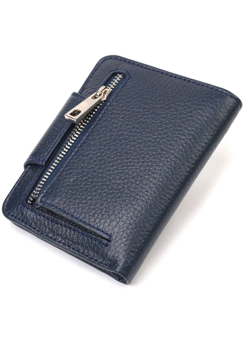 Жіноче портмоне зі шкіри з монетницею та кишенями синє (sku_21809) No Brand (328218481)