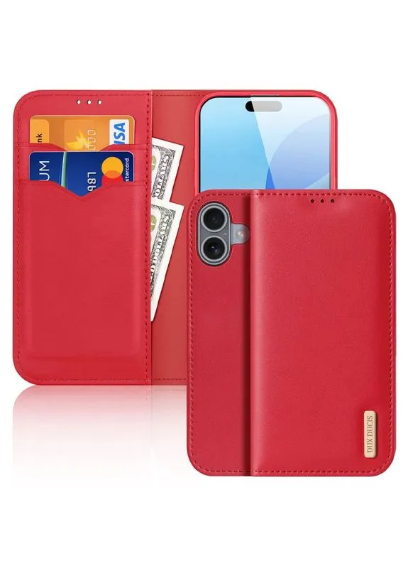 Чехол-книжка Dux Ducis Hivo для 6.1" штучна шкіра 360 градусів No Brand iPhone 16 (402058713)