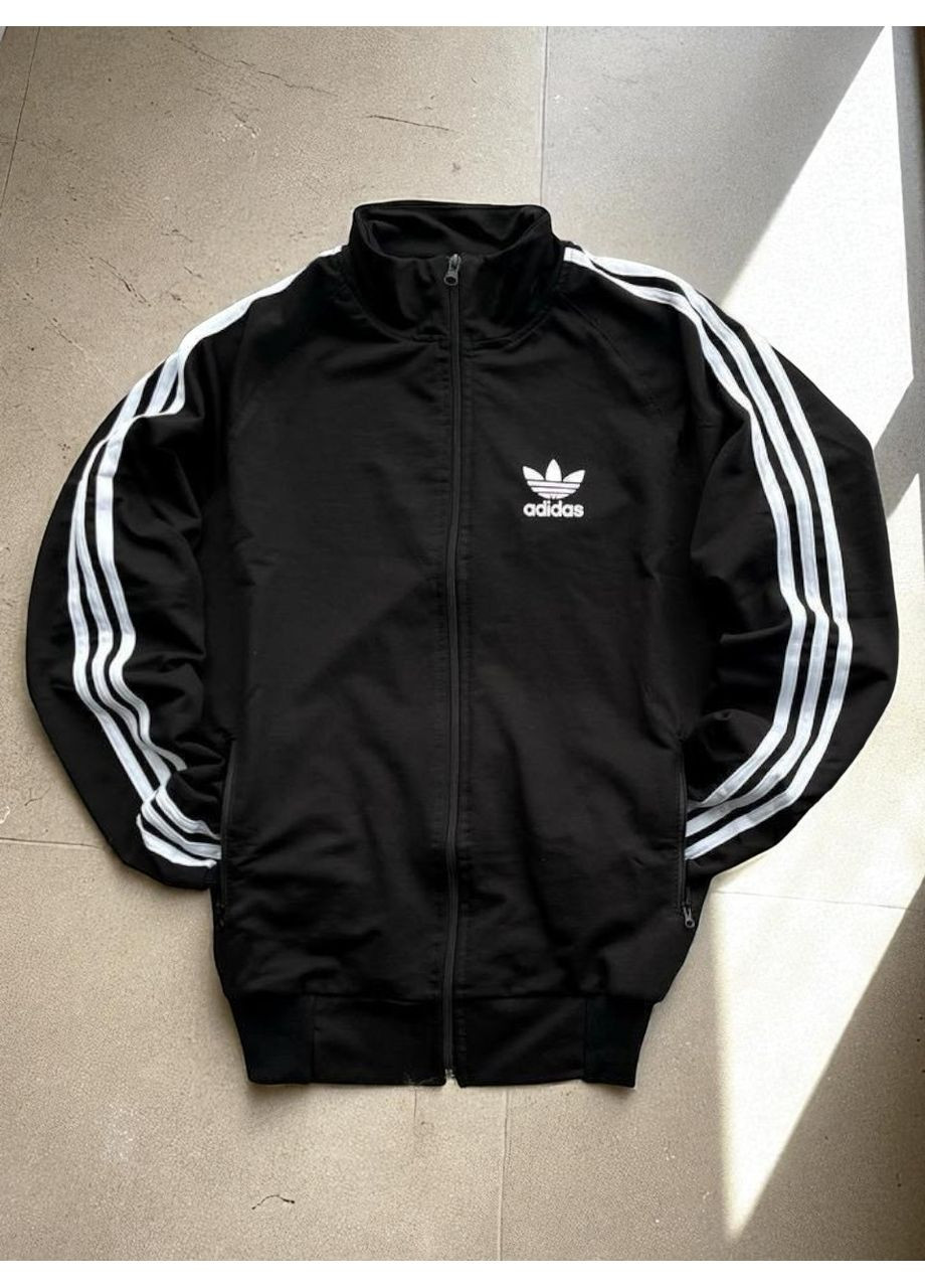Спортивна кофта Adidas з лампасом на блискавці весна-осінь чоловіча та жіноча No Brand зіпка (361162143)