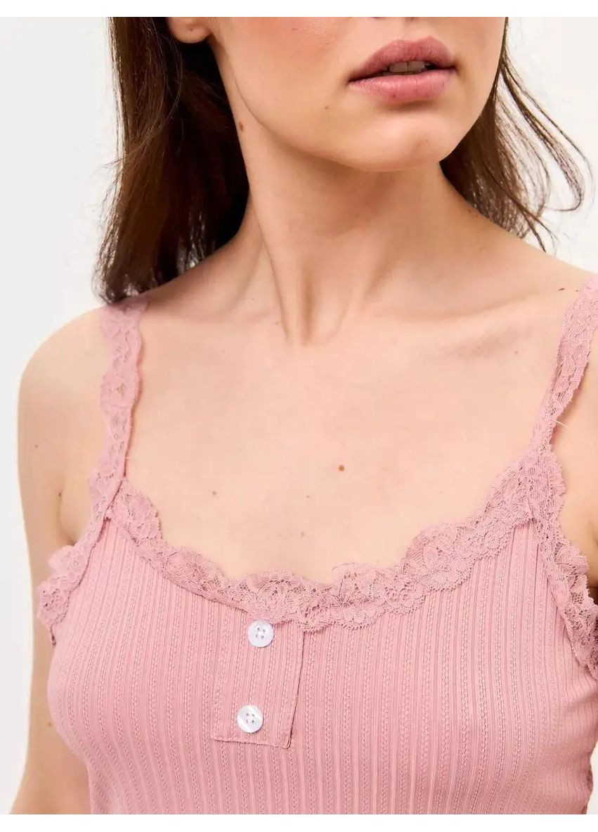 Розовая всесезон стильная привлекательная молодежная брючная пижама julia, пижамный комплект 2-ка майка + брюки No Brand брючна піжама Julia рожева