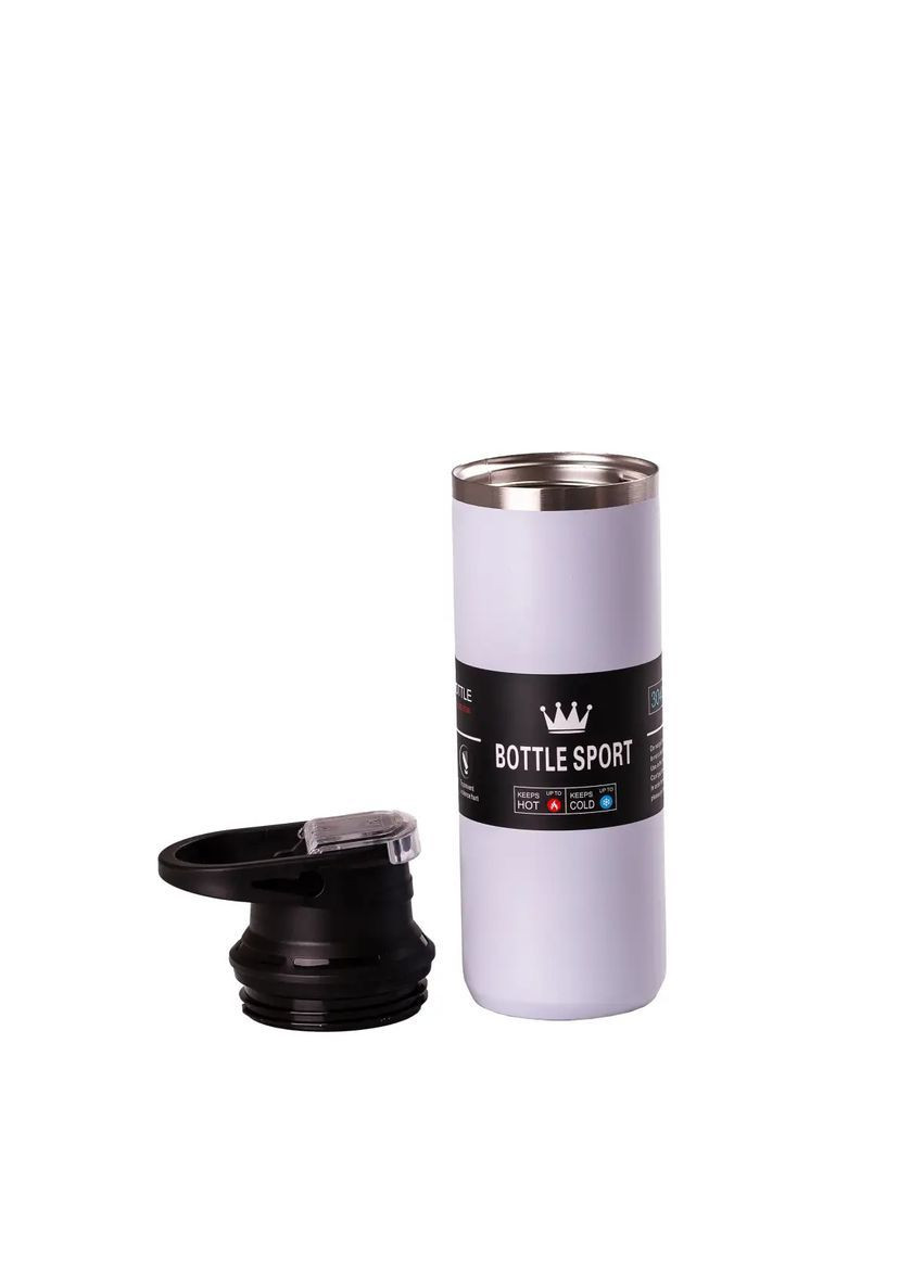 Термос Bottle Sport 550 мл из нержавеющей стали с ручкой, лиловый Happy Life (363058965)