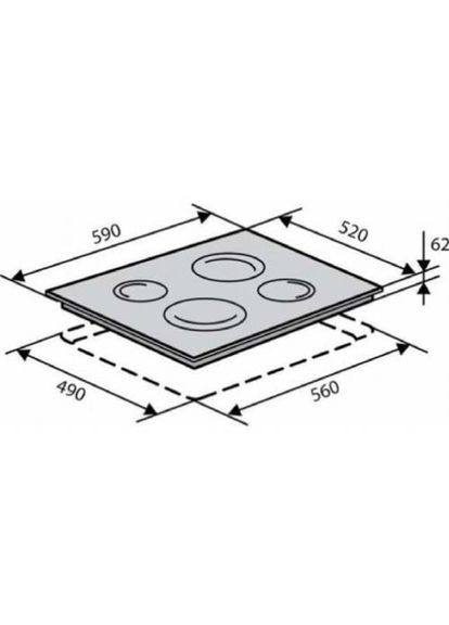 Варильна поверхня HV 64 TC (2059765961321) Ventolux (361305942)