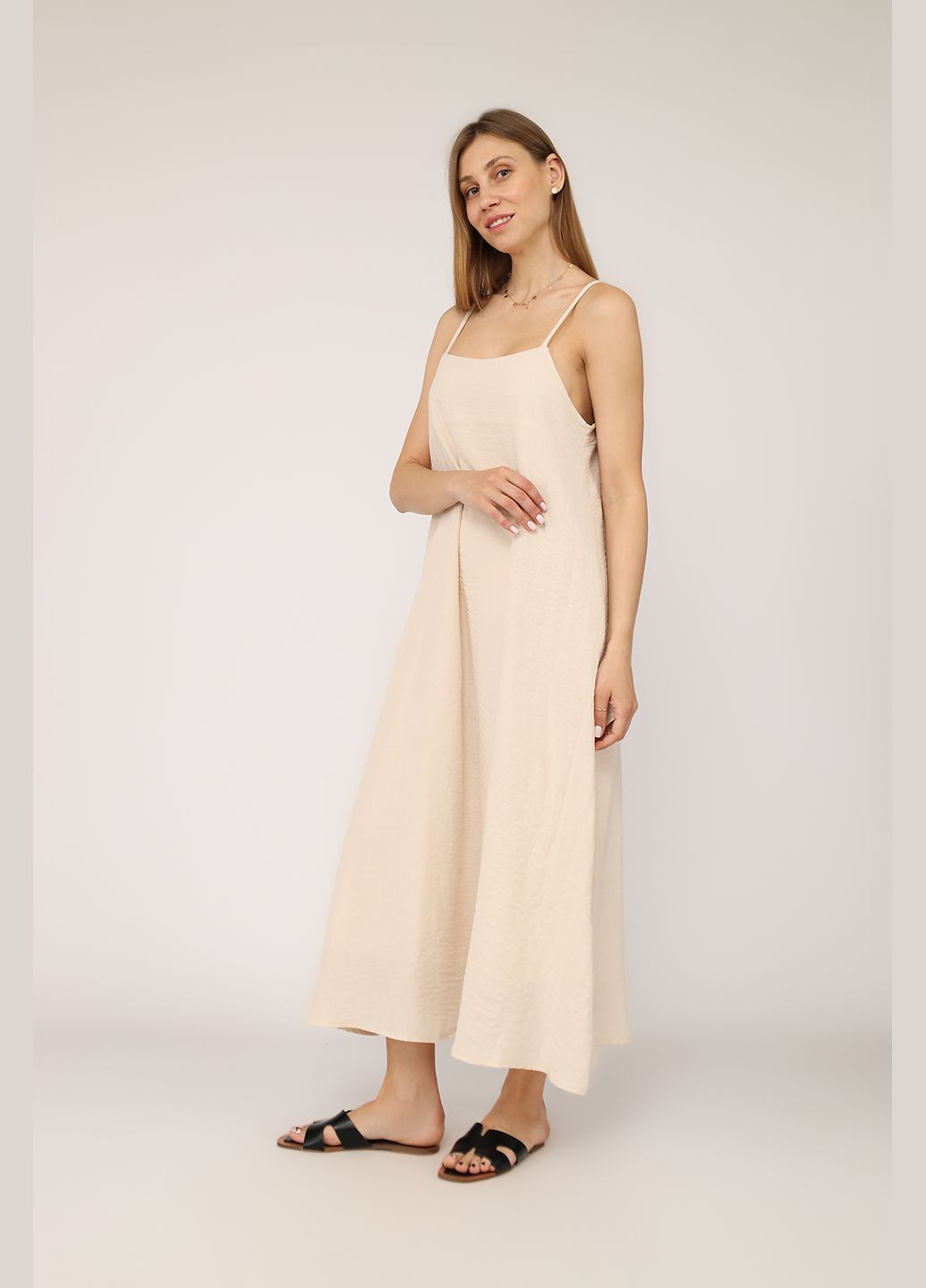 Летний женский сарафан женский цвет бежевый цб-00276504 Reyon