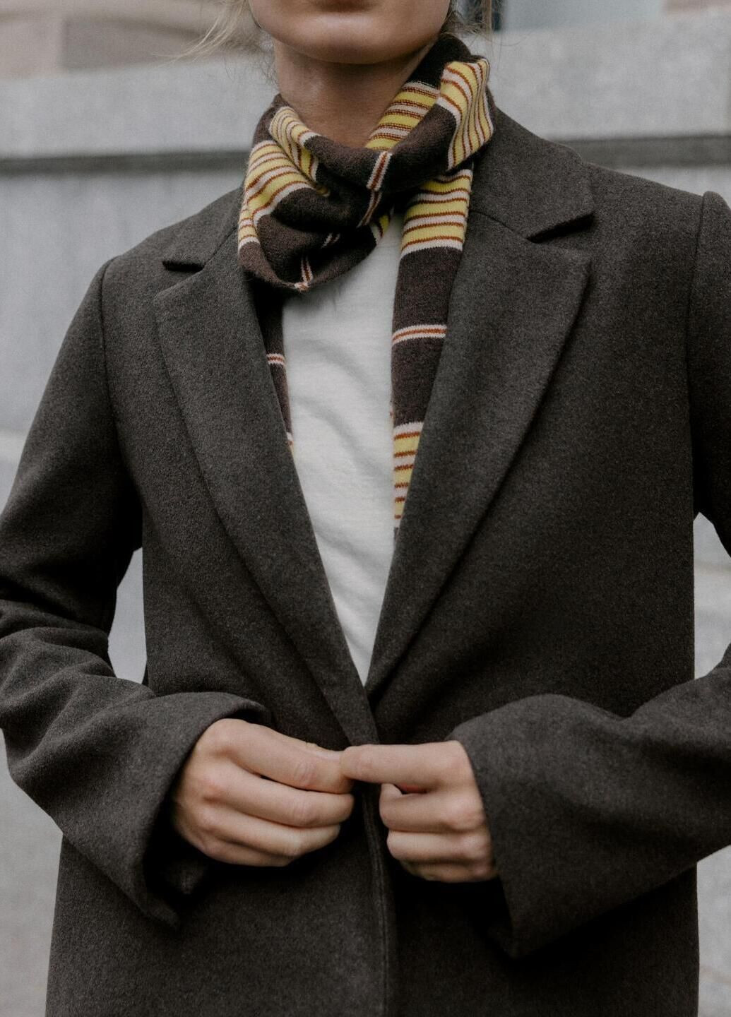 Темно-коричневе демісезонне Пальто Zara