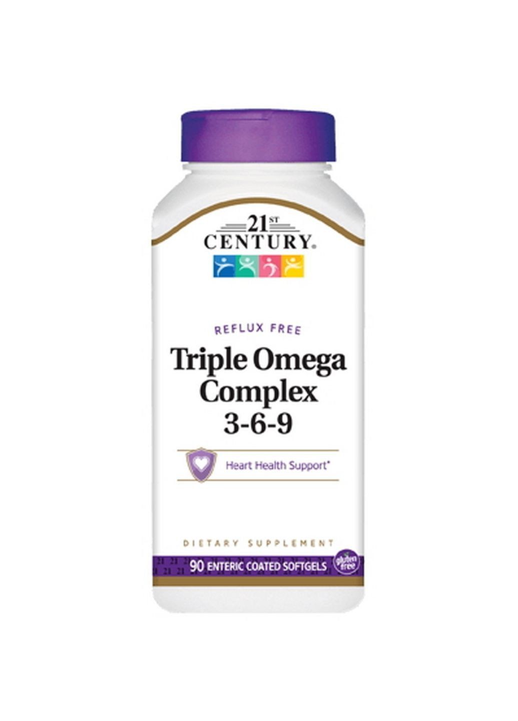 Жирные кислоты Triple Omega Complex 3-6-9, 90 капсул 21st Century (293339674)