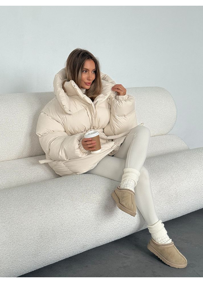 Молочная куртка transformer удлиненная цвет молоко milirud