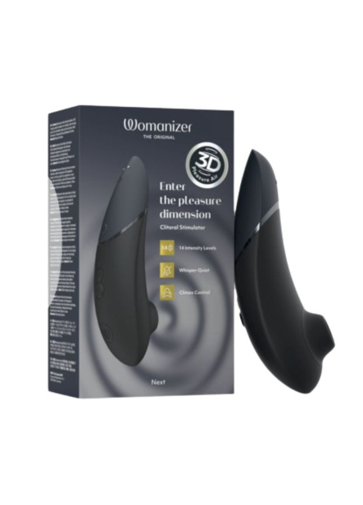 Вакуумний кліторальний стимулятор Next Black, чорний Womanizer (331168733)