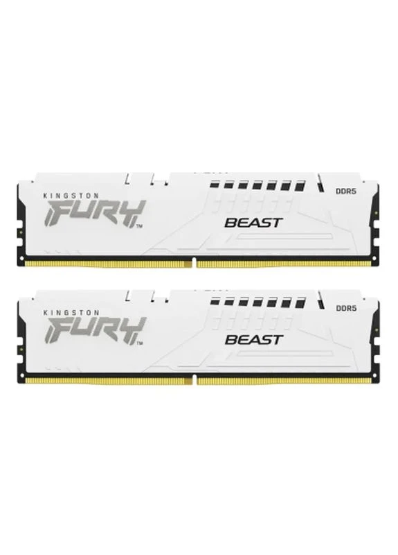 Модуль пам'яті для комп'ютера DDR5 64GB (2x32GB) 6400 MHz Beast White EXPO (KF564C32BWEK2-64) Kingston FURY (399306119)