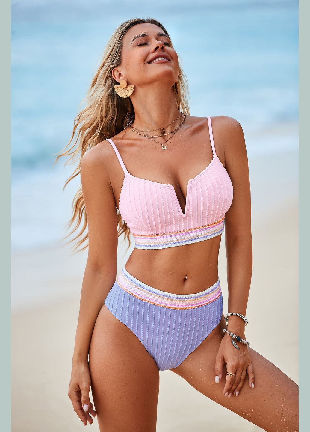 Комбинированный летний купальник CUPSHE