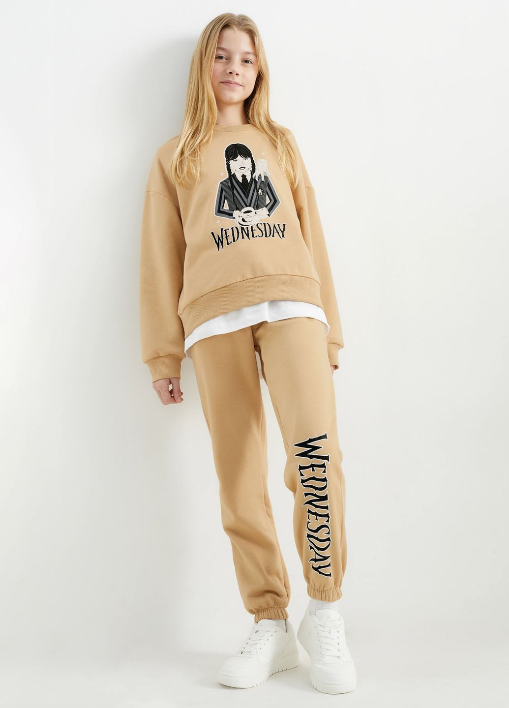 Бежевые кэжуал демисезонные брюки C&A