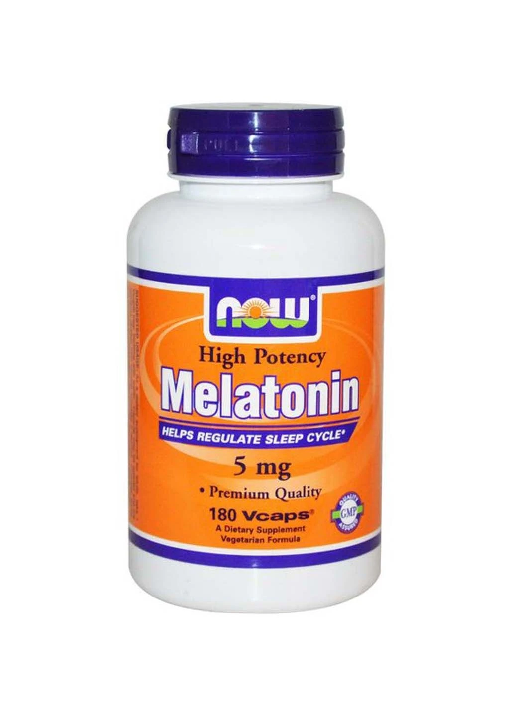 Мелатонин для сна Melatonin 5 mg 180 Veg Caps Now Foods (301769894)