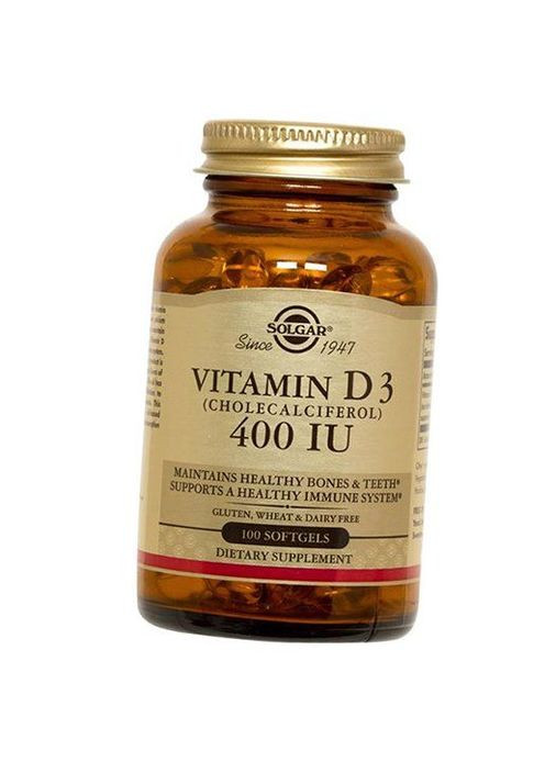 Витамин Д3, Vitamin D3 400, 100гелкапс (36313161) Solgar (277756198)