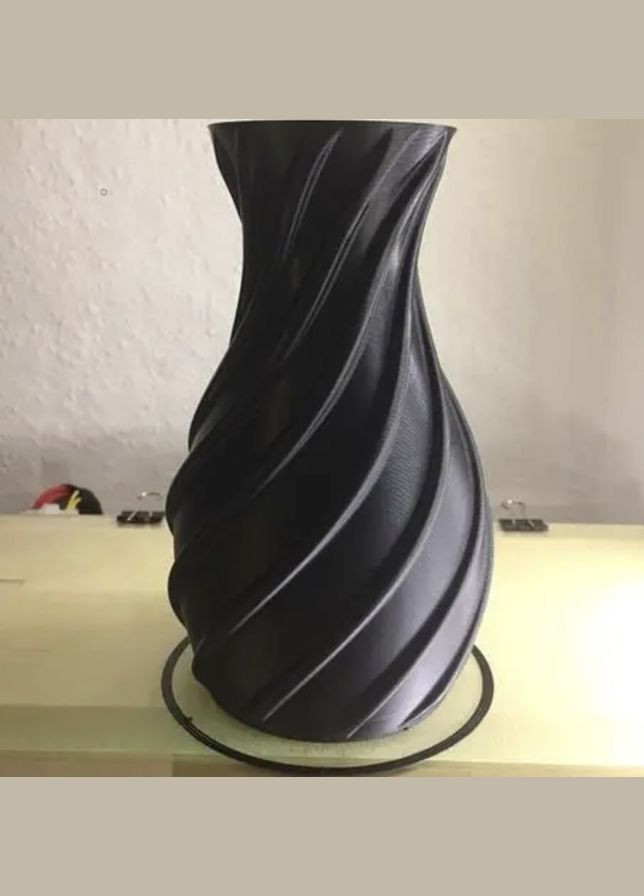 Ваза цветов и сухоцветов настольная декоративная "Spiral" 16см. Стильная ваза для букетов пластиковая UA3D (304997042)