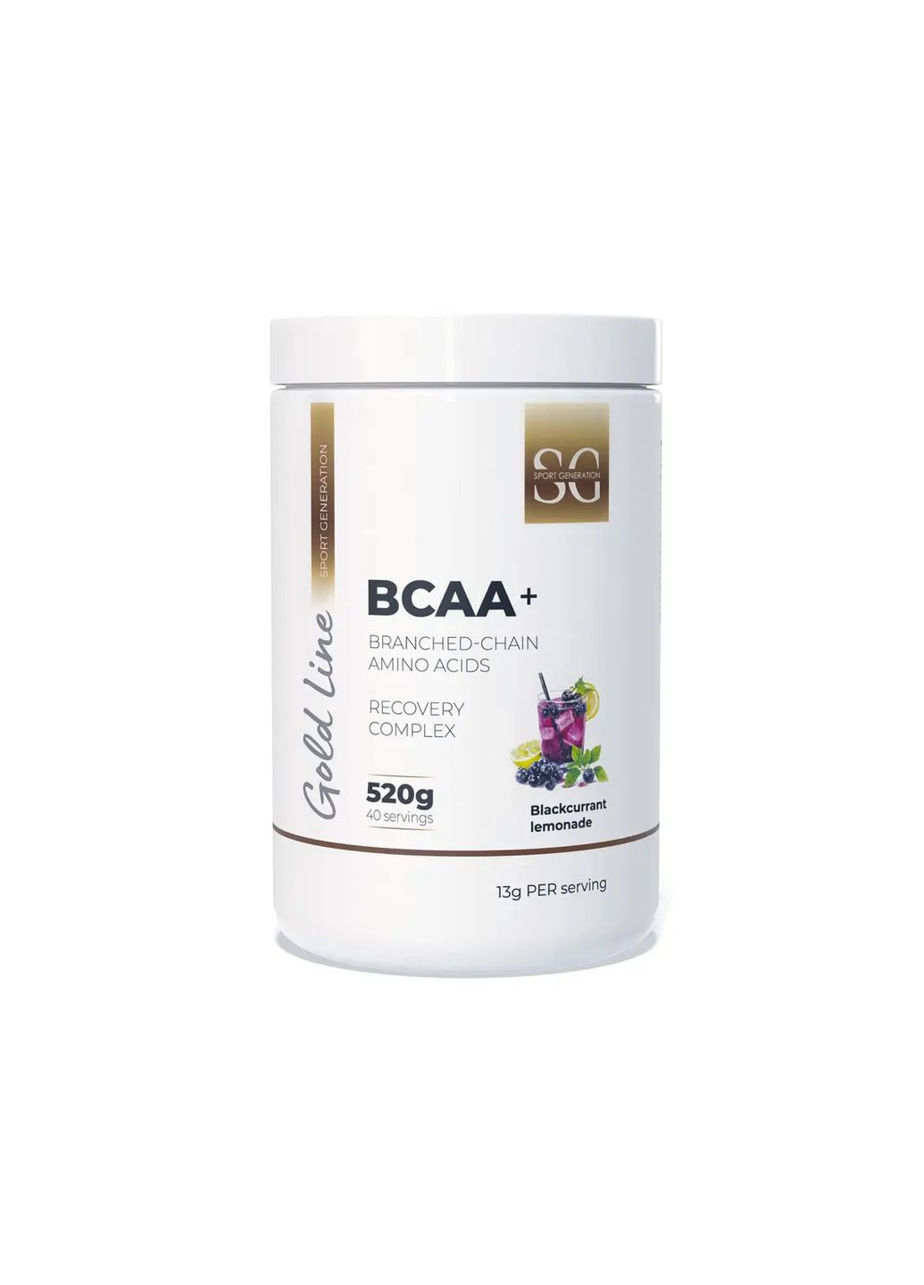 Амінокислоти Gold Premium BCAA+ 520 g (Blackurrant Lemonade) Sport Generation (323650867)