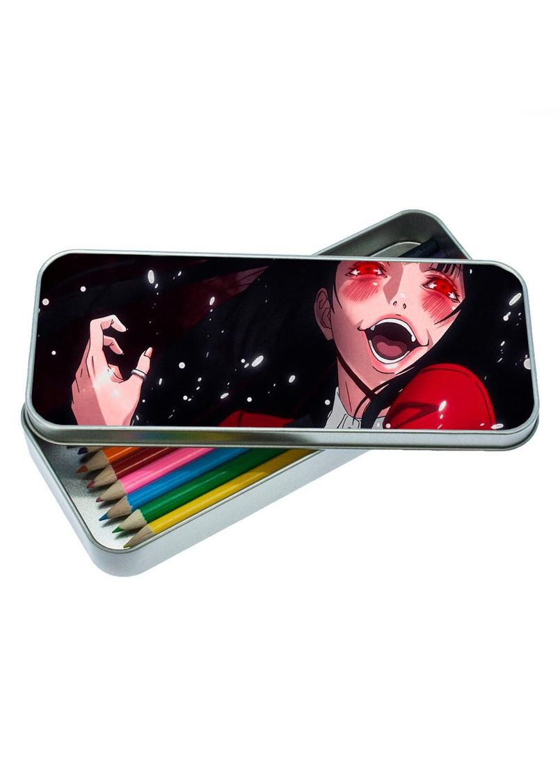 Пенал школьный для мальчика и девочки металлический Безумный азарт #008 7*18 см Silver No Brand (309154653)