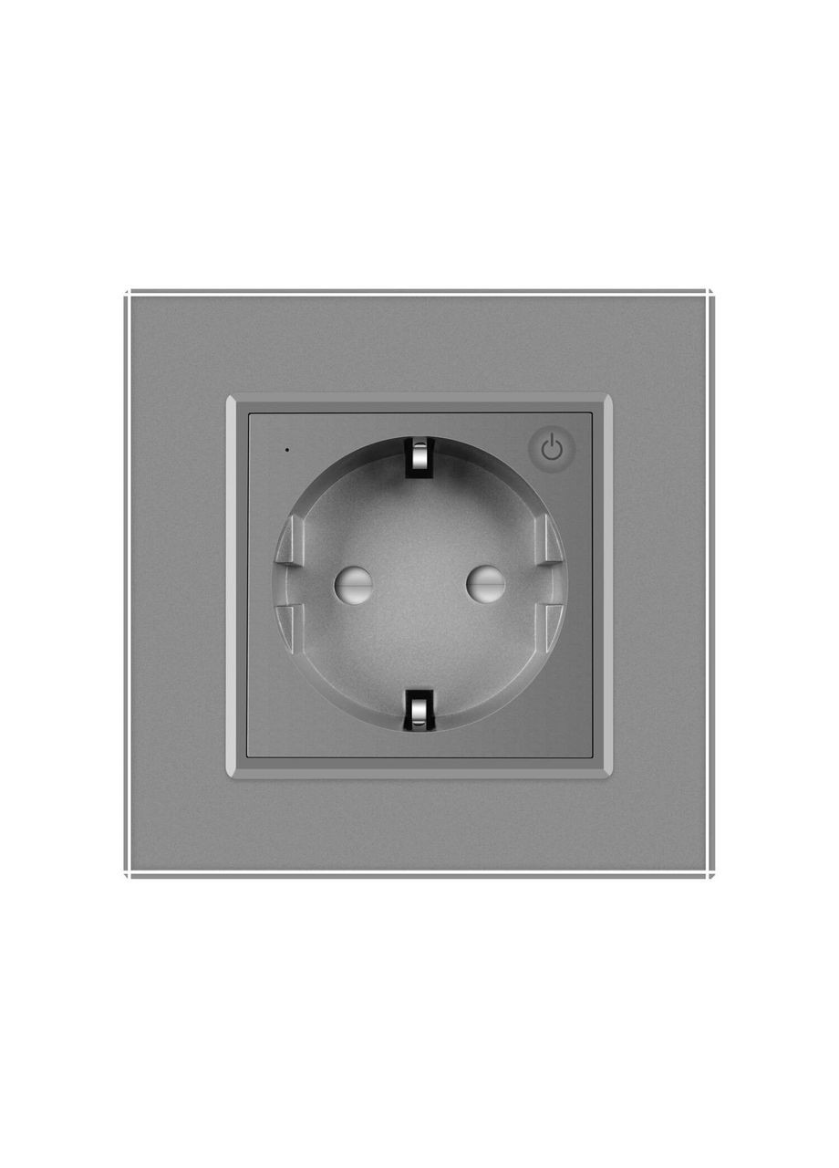 Розумна розетка ZigBee з заземленням сірий (VL-FCTC16AZ-2IP) Livolo (370971594)