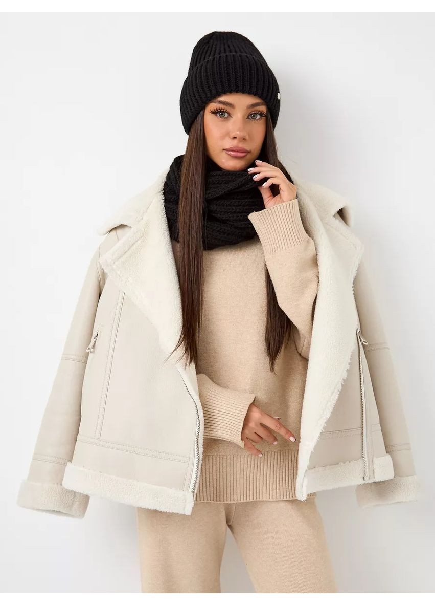 Женский зимний комплект шапка + хомут - Сандра No Brand Жіночий зимовий комплект (362185464)