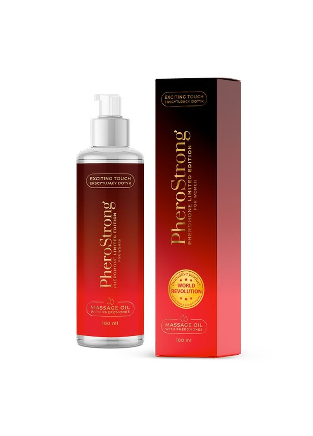 Массажное масло с ароматом и феромонами для женщин 100 мл PheroStrong (297130912)