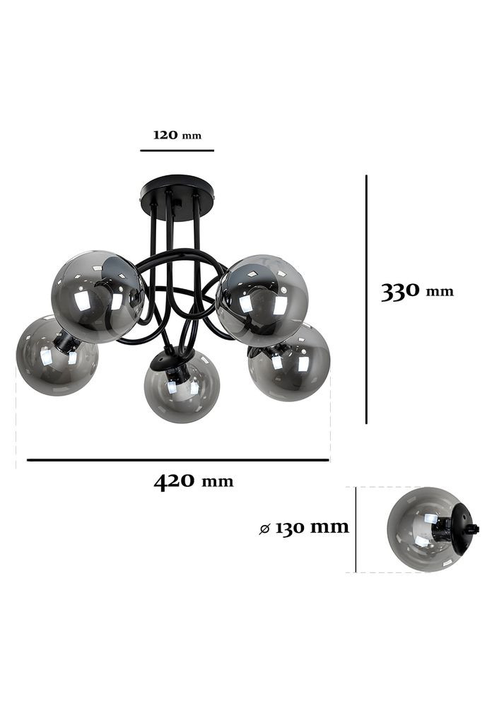 Люстра 7529910-5 BK+BK (LVS4740) Levistella (323003193)