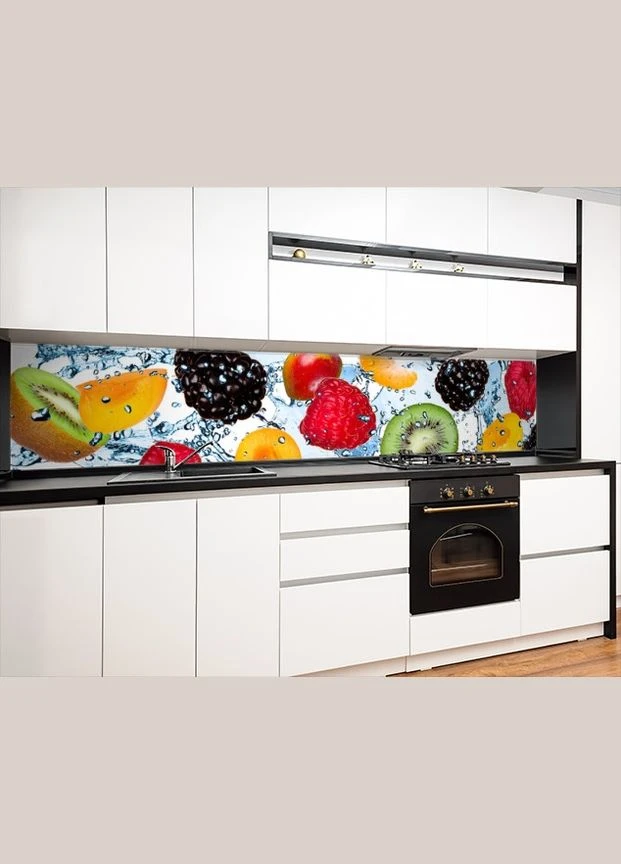 Стеновая панель кухонная, Еда, напитки 62x205см. (s_ed050) Декоинт (278287254)