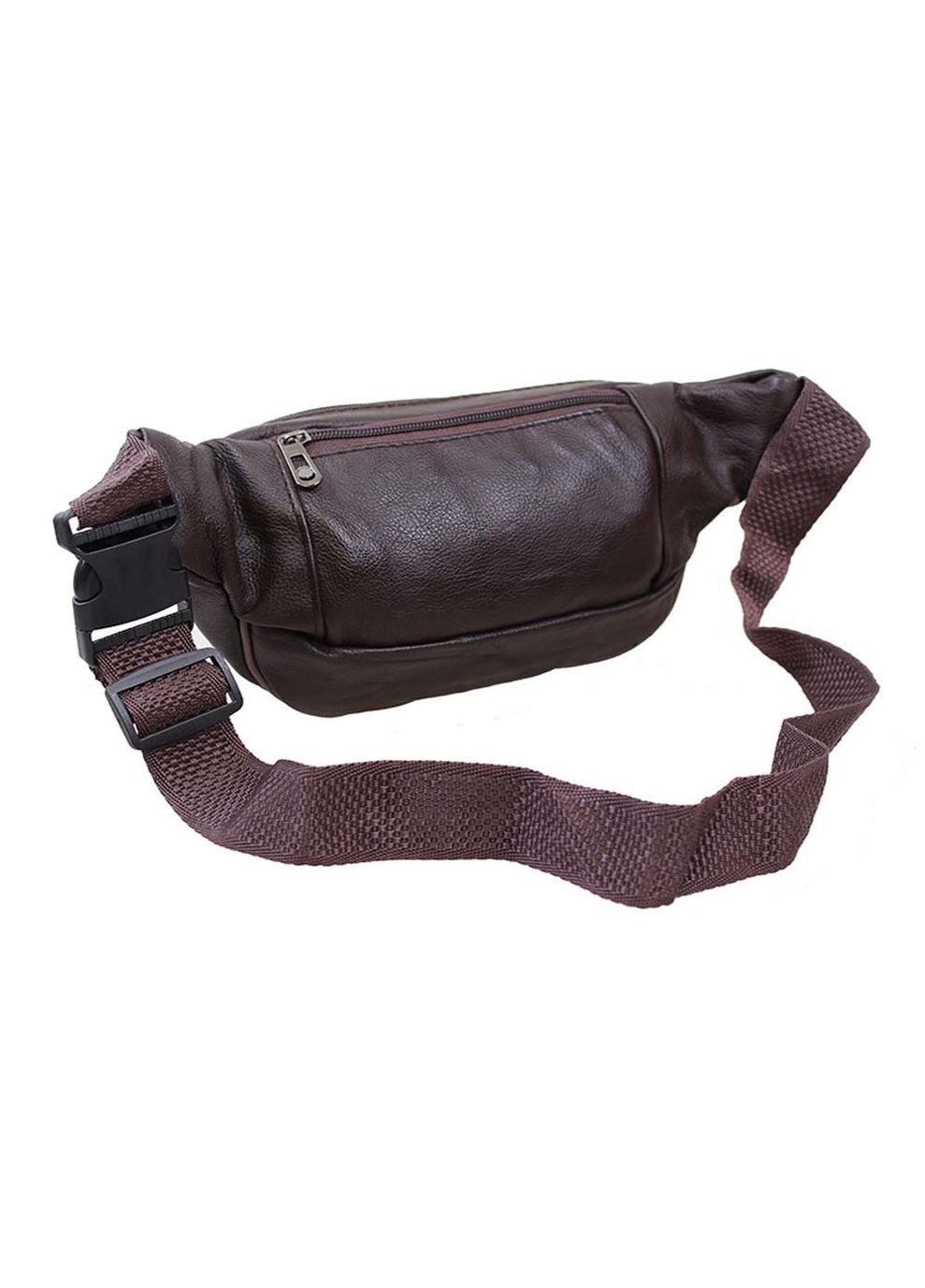 Мужская кожаная сумка на пояс D0102-2 коричневая No Brand (370848432)