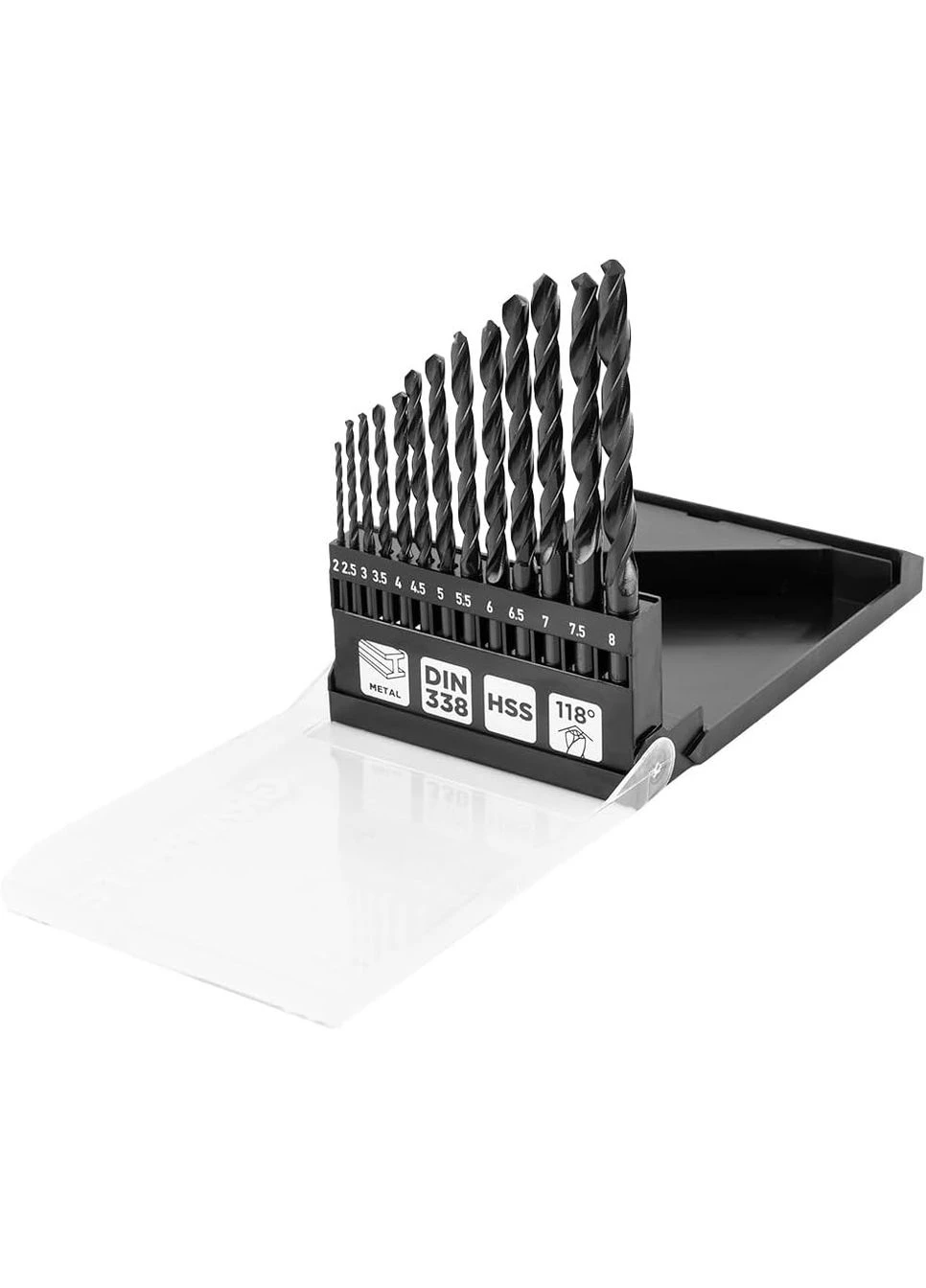Набор сверл по металлу HSS 2-8 мм 13 шт кейс Graphite (393455763)
