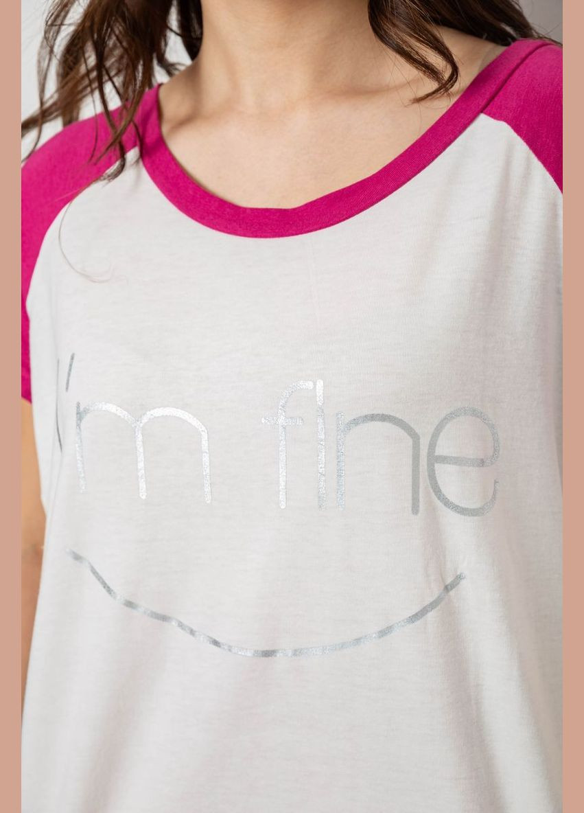 Молочная всесезон пижама женская с принтом,, 243r1600-026 Andi