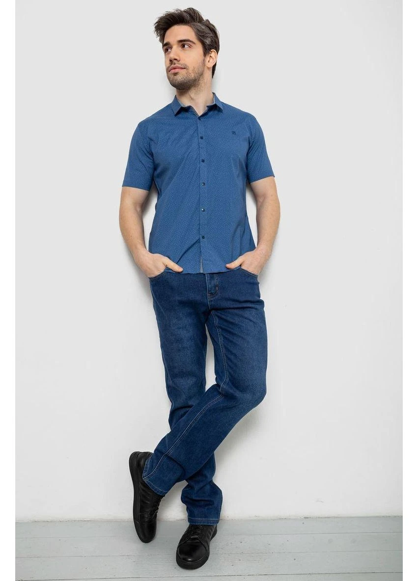 Чоловіча сорочка однотонна з принтом,, 186R6917-5 No Brand (373659101)