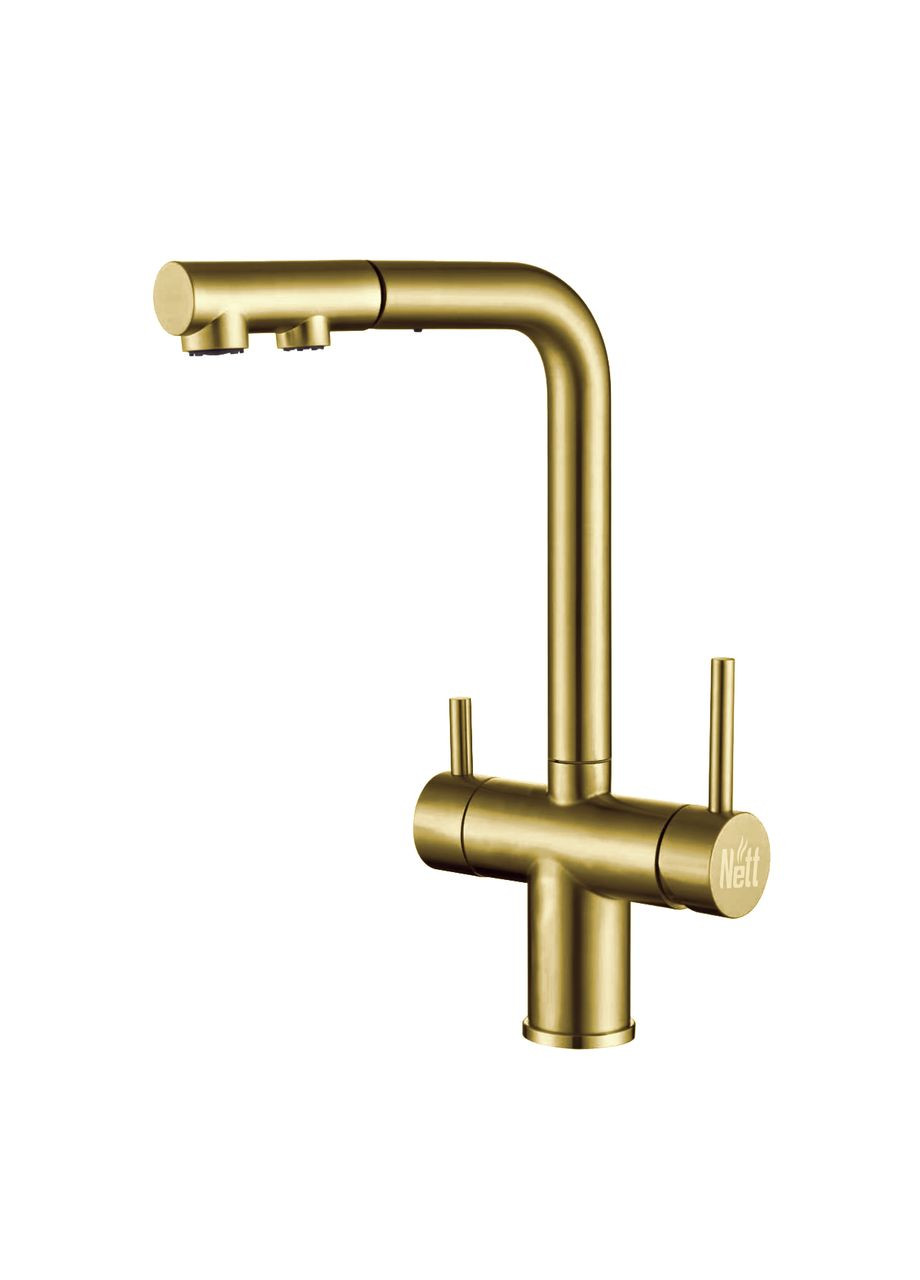 Смеситель на кухню золотой 4в1 FWG-33 Nett (340276387)