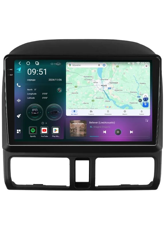 Штатна магнітола M7 Plus Honda CRV 2 (2001 - 2006) CarPlay QleD Mekede CR-V (384278984)