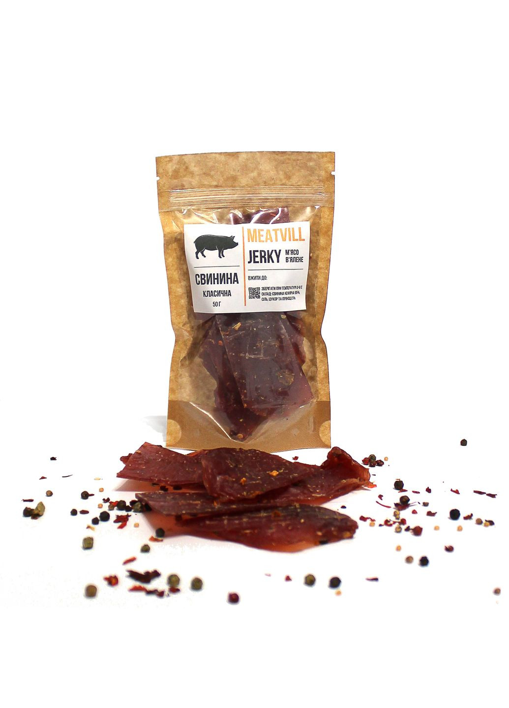 Джерки классические Свинина 50 г (51) Meatvill (352167384)