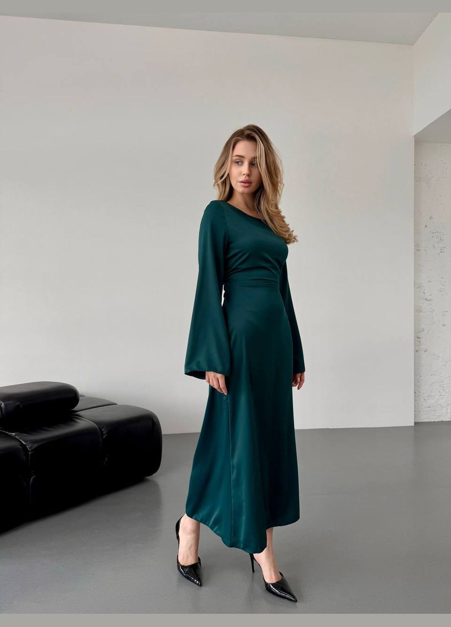 Зеленое праздничный платье No Brand однотонное