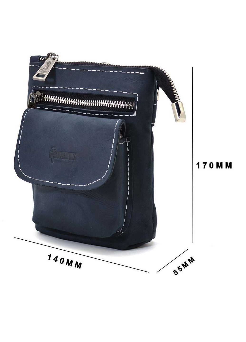 Мужская кожаная сумка через плечо 17х14х5.5 см TARWA (315871239)