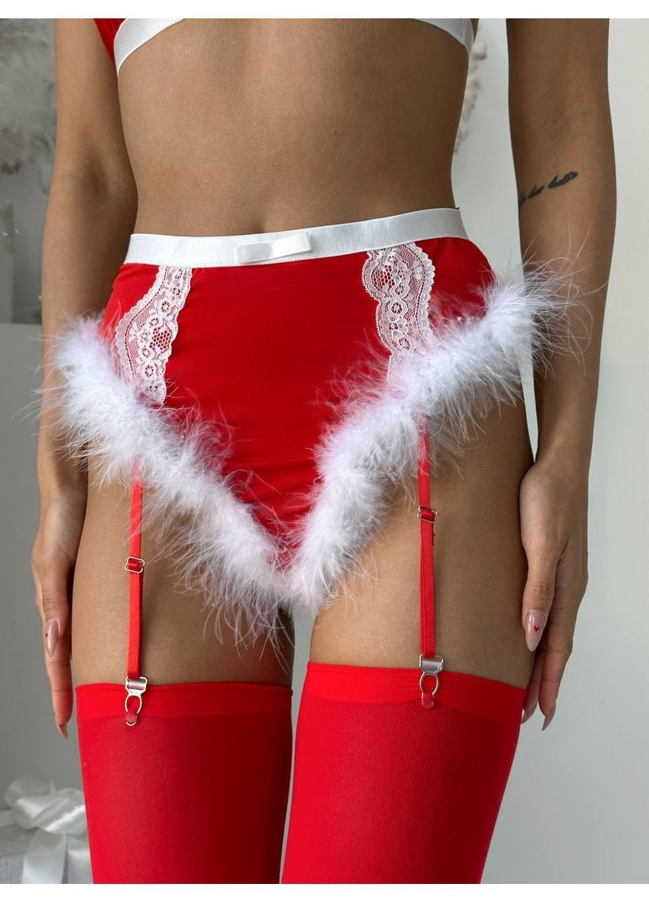 Красный зимний игривый новогодний комплектик Vakko