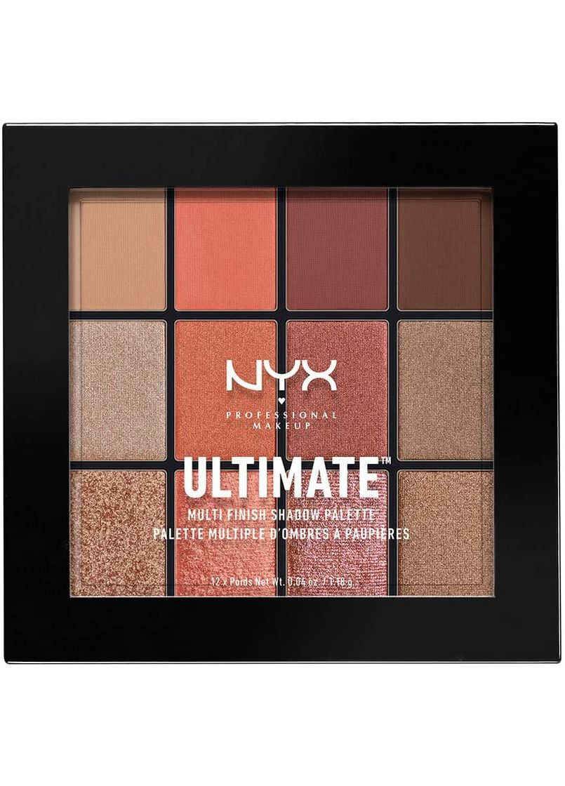 Палітра тіней для повік Ultimate MultiFinish Shadow Palette 08 Warm Rust NYX Professional Makeup (280266097)
