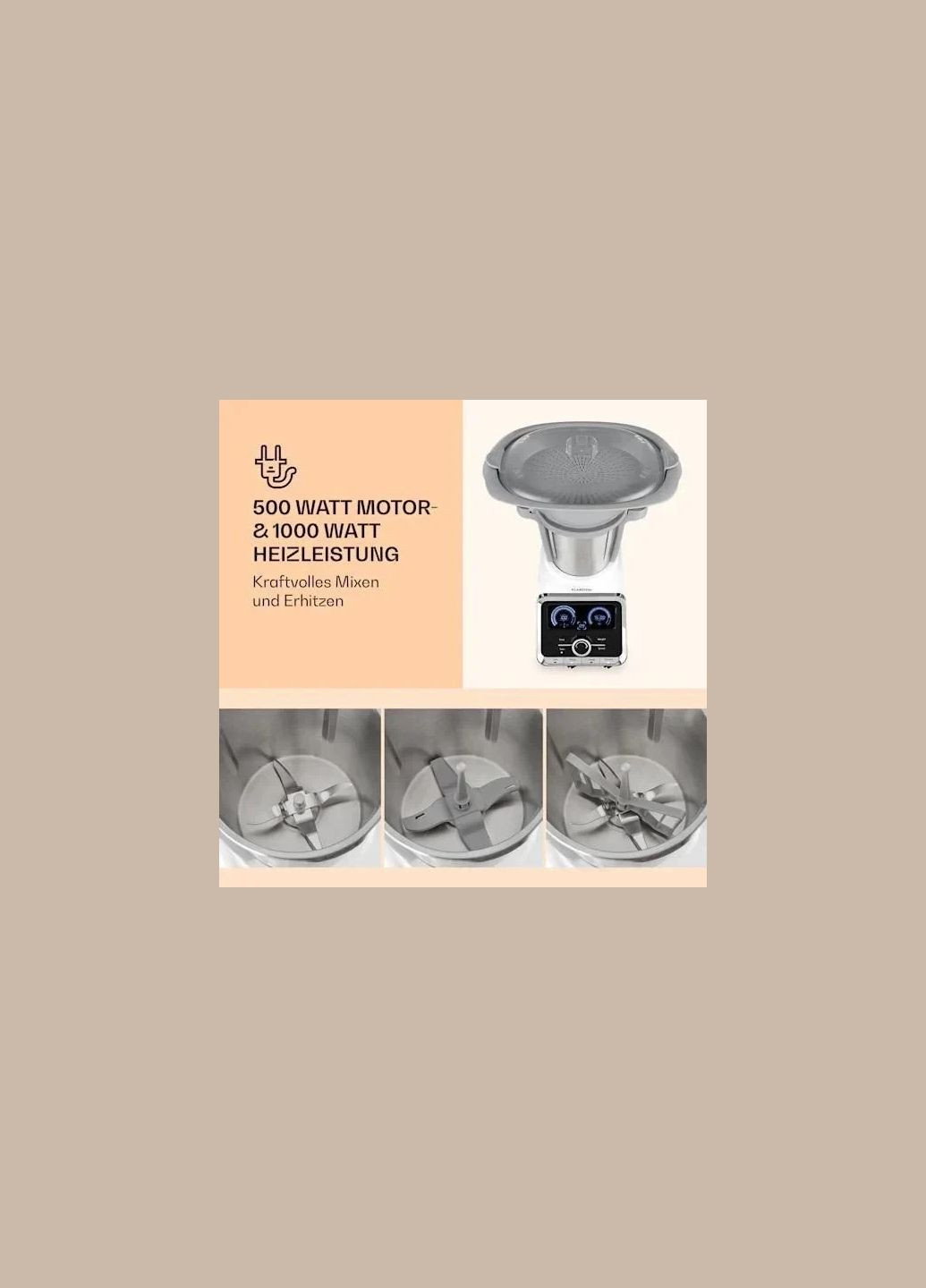 Кухонный комбайн GrandPrix 500/1000W 2,5 л (10032089) Klarstein (338194862)