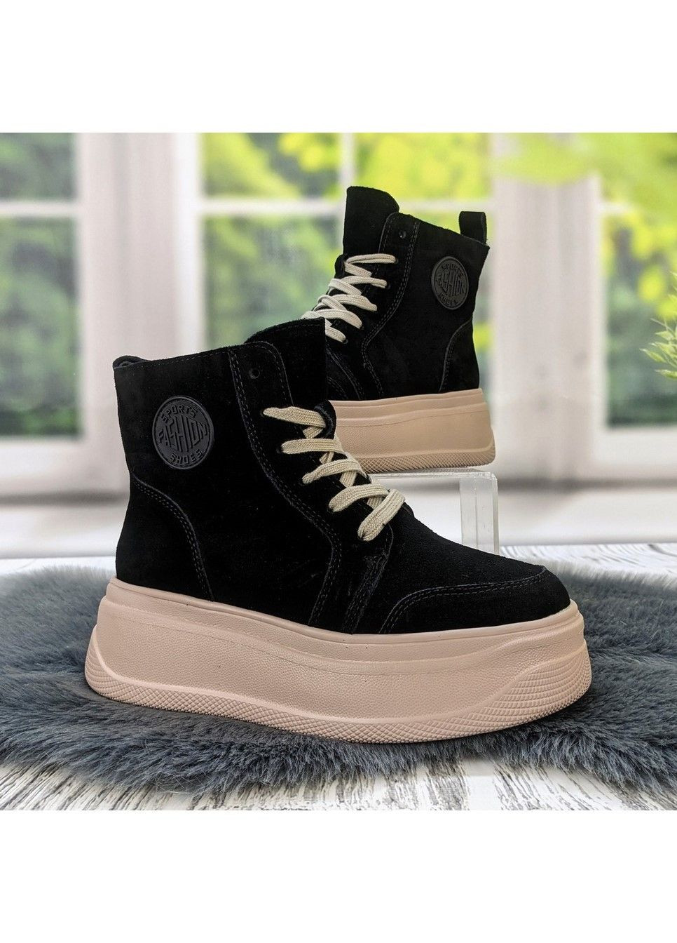 Зимние ботинки женские зимние ITTS из натуральной замши