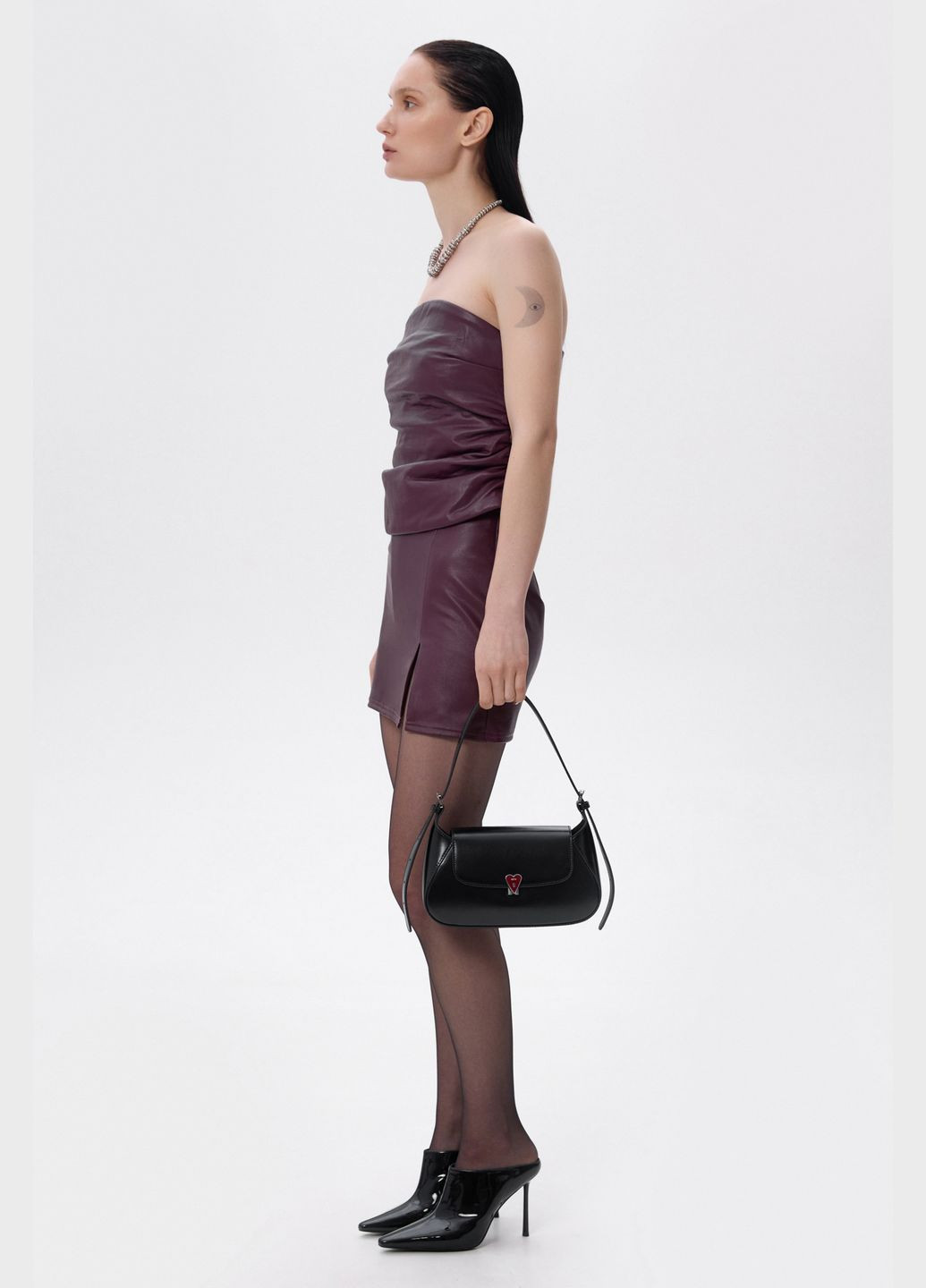 Бордовая юбка цвет бордовый Estro