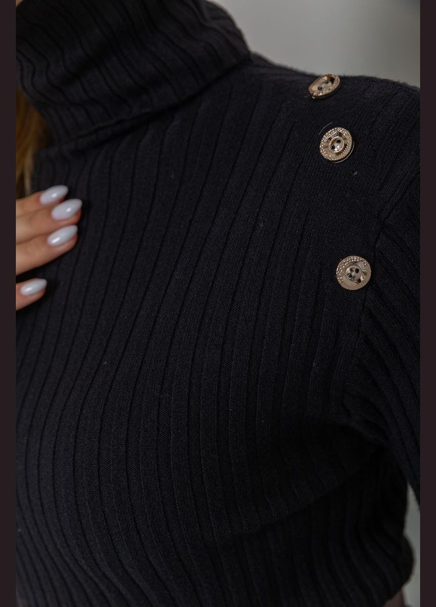 Гольф женский однотонный полубатал, цвет черный, Ager (288750874)