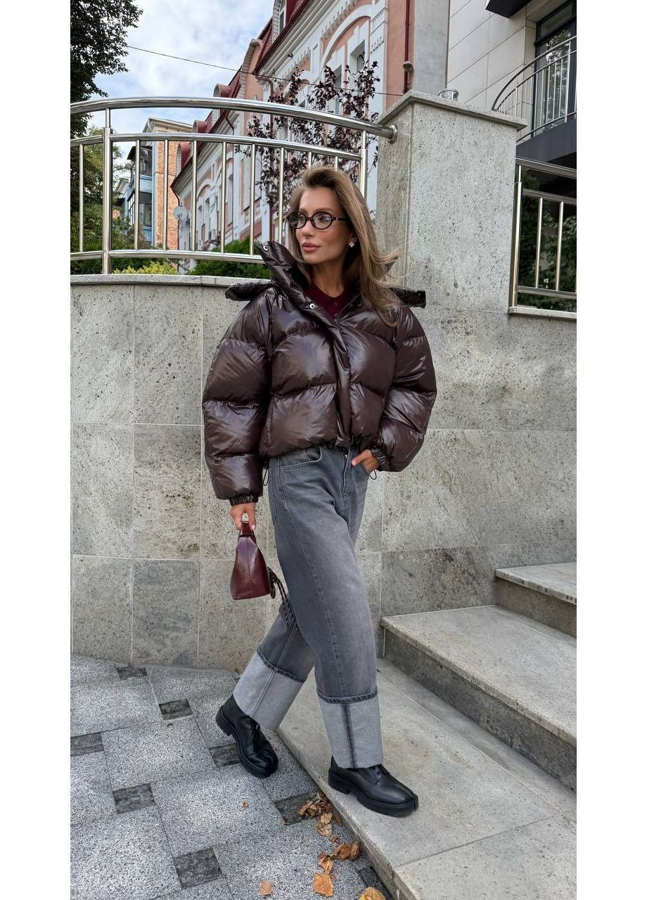 Коричневий зимній Пуховик milirud